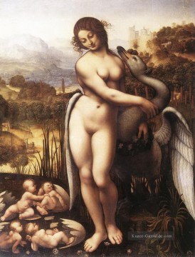 Leonardo da Vinci Leda und der Schwan Klassischer Menschlicher Körper Ölgemälde